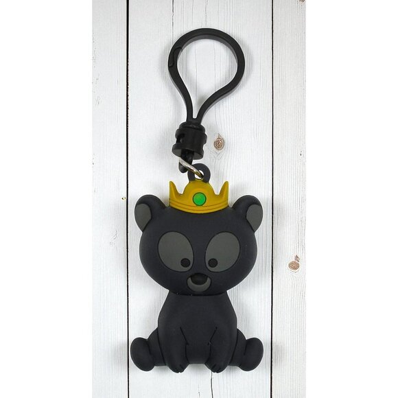 Disney Brave Merida Triplet Bear Keychain Figure Bag Charm Black Crowned Cub - Picture 1 of 6